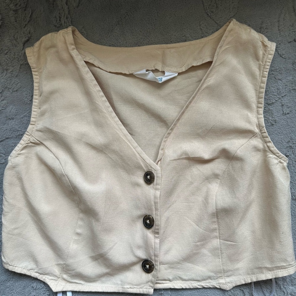 Women's Tan Sleeveless Top